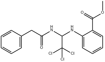 methyl 2-((2,2,2-trichloro-1-(2-phenylacetamido)ethyl)amino)benzoate Structural