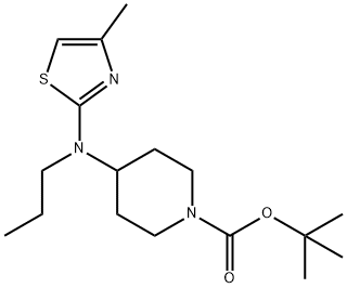 tert-butyl 4-((4-methylthiazol-2-yl)(propyl)amino)piperidine-1-carboxylate Structural