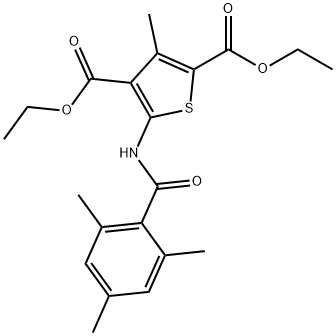 diethyl 3-methyl-5-(2,4,6-trimethylbenzamido)thiophene-2,4-dicarboxylate Structural
