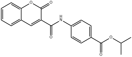 isopropyl 4-(2-oxo-2H-chromene-3-carboxamido)benzoate Structural