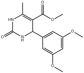 methyl 4-(3,5-dimethoxyphenyl)-6-methyl-2-oxo-1,2,3,4-tetrahydropyrimidine-5-carboxylate Structural