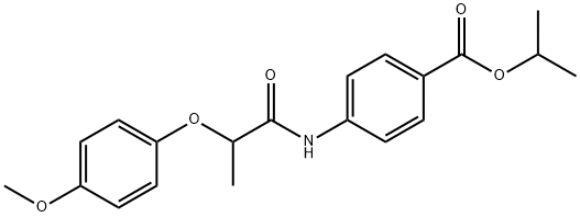 isopropyl 4-(2-(4-methoxyphenoxy)propanamido)benzoate Structural