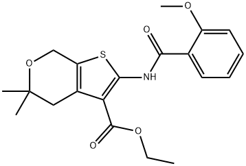 ethyl 2-(2-methoxybenzamido)-5,5-dimethyl-5,7-dihydro-4H-thieno[2,3-c]pyran-3-carboxylate Structural