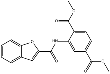 dimethyl 2-(benzofuran-2-carboxamido)terephthalate Structural