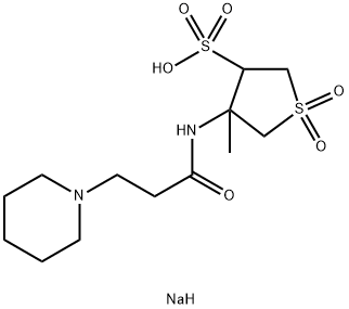sodium N-(3-methyl-1,1-dioxido-4-sulfotetrahydrothiophen-3-yl)-3-(piperidin-1-yl)propanimidate Structural