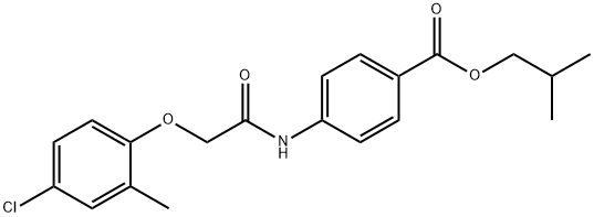 isobutyl 4-(2-(4-chloro-2-methylphenoxy)acetamido)benzoate Structural