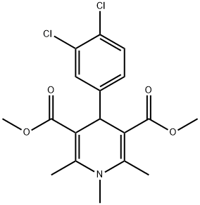 dimethyl 4-(3,4-dichlorophenyl)-1,2,6-trimethyl-1,4-dihydropyridine-3,5-dicarboxylate Structural