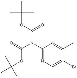 Imidodicarbonic acid, (5-bromo-4-methyl-2-pyridinyl)-, bis(1,1-dimethylethyl) ester Structural