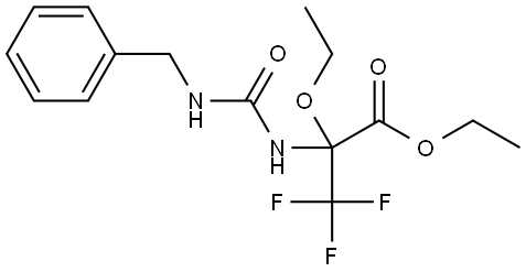 ethyl 2-(3-benzylureido)-2-ethoxy-3,3,3-trifluoropropanoate Structural