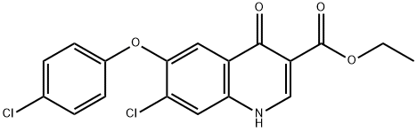 ethyl 7-chloro-6-(4-chlorophenoxy)-4-oxo-1,4-dihydroquinoline-3-carboxylate Structural