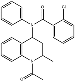 N-(1-acetyl-2-methyl-1,2,3,4-tetrahydroquinolin-4-yl)-2-chloro-N-phenylbenzamide Structural