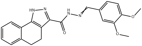 N'-[(E)-(3,4-dimethoxyphenyl)methylidene]-4,5-dihydro-1H-benzo[g]indazole-3-carbohydrazide Structural