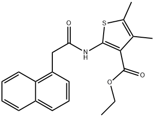 ethyl 4,5-dimethyl-2-(2-(naphthalen-1-yl)acetamido)thiophene-3-carboxylate Structural
