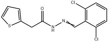 N'-[(Z)-(2,6-dichlorophenyl)methylidene]-2-(thiophen-2-yl)acetohydrazide Structural