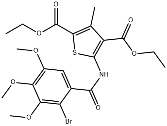 diethyl 5-(2-bromo-3,4,5-trimethoxybenzamido)-3-methylthiophene-2,4-dicarboxylate Structural