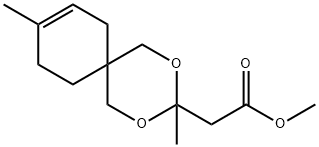 methyl 2-(3,9-dimethyl-2,4-dioxaspiro[5.5]undec-8-en-3-yl)acetate Structural