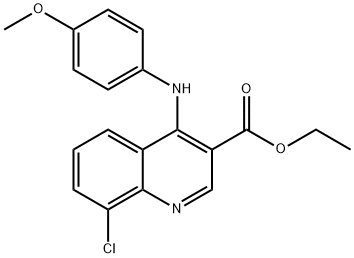 ethyl 8-chloro-4-((4-methoxyphenyl)amino)quinoline-3-carboxylate Structural