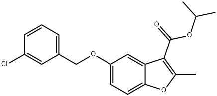 isopropyl 5-((3-chlorobenzyl)oxy)-2-methylbenzofuran-3-carboxylate Structural