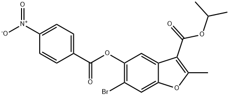 isopropyl 6-bromo-2-methyl-5-((4-nitrobenzoyl)oxy)benzofuran-3-carboxylate Structural
