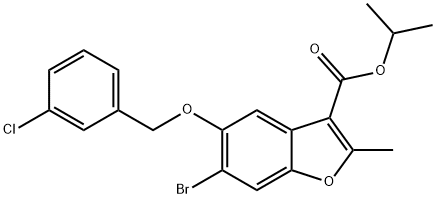isopropyl 6-bromo-5-((3-chlorobenzyl)oxy)-2-methylbenzofuran-3-carboxylate Structural