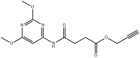 prop-2-yn-1-yl 4-((2,6-dimethoxypyrimidin-4-yl)amino)-4-oxobutanoate Structural