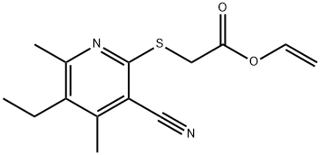 vinyl 2-((3-cyano-5-ethyl-4,6-dimethylpyridin-2-yl)thio)acetate Structural