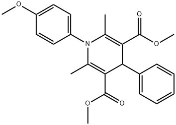 dimethyl 1-(4-methoxyphenyl)-2,6-dimethyl-4-phenyl-1,4-dihydropyridine-3,5-dicarboxylate Structural