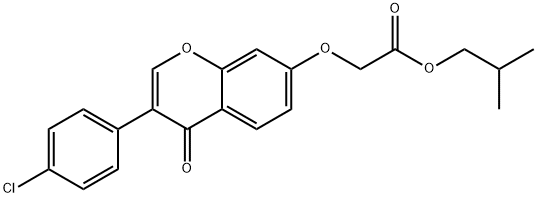 isobutyl 2-((3-(4-chlorophenyl)-4-oxo-4H-chromen-7-yl)oxy)acetate Structural