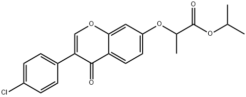 isopropyl 2-((3-(4-chlorophenyl)-4-oxo-4H-chromen-7-yl)oxy)propanoate Structural