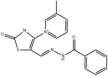 N'-((4-(3-methylpyridin-1-ium-1-yl)-2-oxothiazol-5(2H)-ylidene)methyl)benzohydrazonate Structural