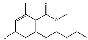 methyl 4-hydroxy-2-methyl-6-pentylcyclohex-2-enecarboxylate Structural