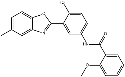 N-(4-hydroxy-3-(5-methylbenzo[d]oxazol-2-yl)phenyl)-2-methoxybenzamide Structural