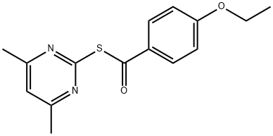 S-(4,6-dimethylpyrimidin-2-yl) 4-ethoxybenzothioate Structural