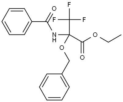 ethyl 2-benzamido-2-(benzyloxy)-3,3,3-trifluoropropanoate Structural