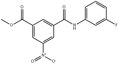 methyl 3-((3-fluorophenyl)carbamoyl)-5-nitrobenzoate Structural