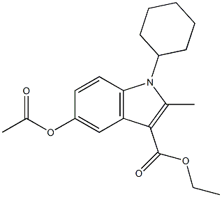 ethyl 5-acetoxy-1-cyclohexyl-2-methyl-1H-indole-3-carboxylate Structural