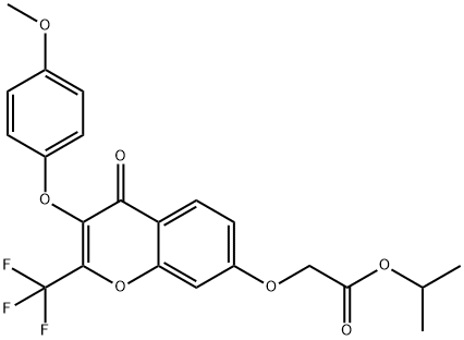 isopropyl {[3-(4-methoxyphenoxy)-4-oxo-2-(trifluoromethyl)-4H-chromen-7-yl]oxy}acetate Structural