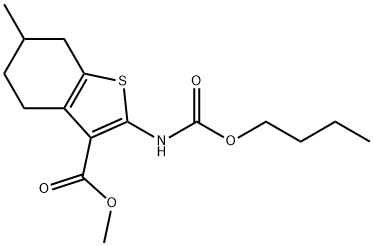 methyl 2-((butoxycarbonyl)amino)-6-methyl-4,5,6,7-tetrahydrobenzo[b]thiophene-3-carboxylate Structural