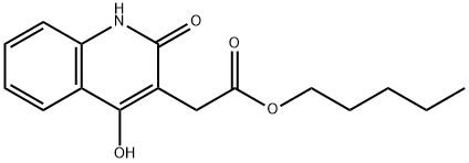 pentyl (2,4-dihydroxyquinolin-3-yl)acetate Structural