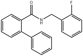 N-(2-fluorobenzyl)biphenyl-2-carboxamide Structural