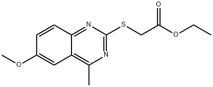 ethyl 2-((6-methoxy-4-methylquinazolin-2-yl)thio)acetate Structural