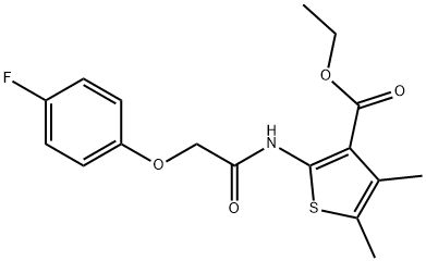 ethyl 2-(2-(4-fluorophenoxy)acetamido)-4,5-dimethylthiophene-3-carboxylate Structural