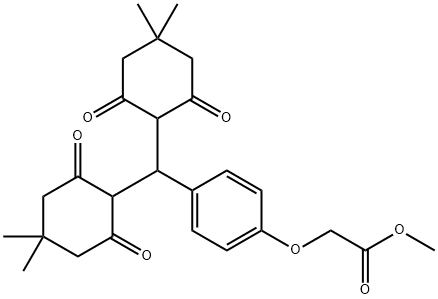 methyl 2-(4-(bis(4,4-dimethyl-2,6-dioxocyclohexyl)methyl)phenoxy)acetate Structural