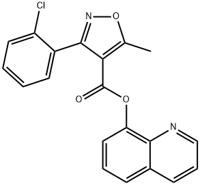 quinolin-8-yl 3-(2-chlorophenyl)-5-methylisoxazole-4-carboxylate Structural