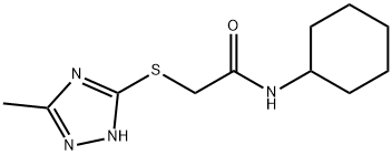 N-cyclohexyl-2-[(5-methyl-4H-1,2,4-triazol-3-yl)sulfanyl]acetamide Structural