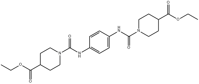 diethyl 1,1'-((1,4-phenylenebis(azanediyl))bis(carbonyl))bis(piperidine-4-carboxylate) Structural