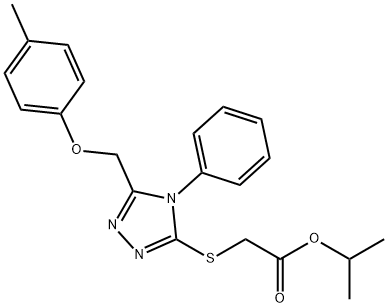 isopropyl 2-((4-phenyl-5-((p-tolyloxy)methyl)-4H-1,2,4-triazol-3-yl)thio)acetate Structural