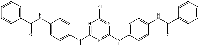 N,N'-[(6-chloro-1,3,5-triazine-2,4-diyl)bis(iminobenzene-4,1-diyl)]dibenzamide Structural