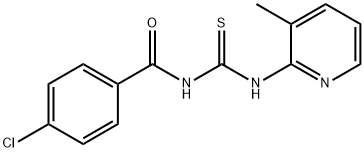 N-(4-chlorobenzoyl)-N'-(3-methyl-2-pyridinyl)thiourea Structural