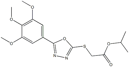 isopropyl 2-((5-(3,4,5-trimethoxyphenyl)-1,3,4-oxadiazol-2-yl)thio)acetate Structural